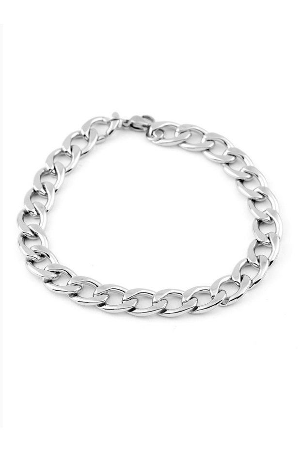 Tarnish-Free Stainless Steel Gourmet Men's Bracelet (19cm)