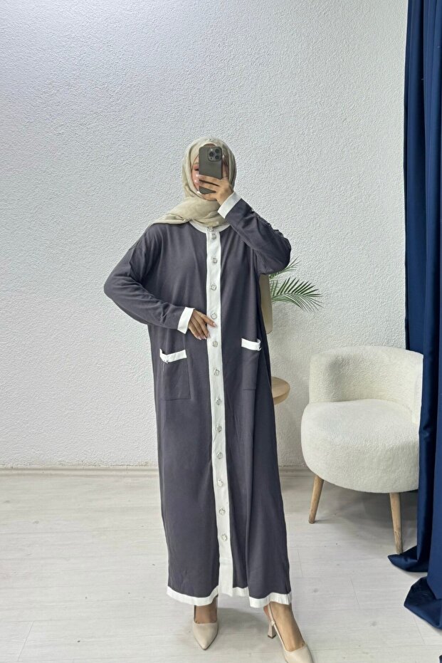 Mercerized Fabric Dress with Pockets