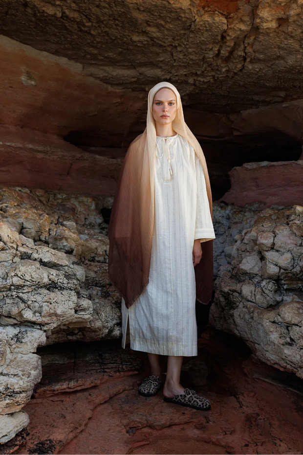 Degrade Müslin Şal Karamel - 3