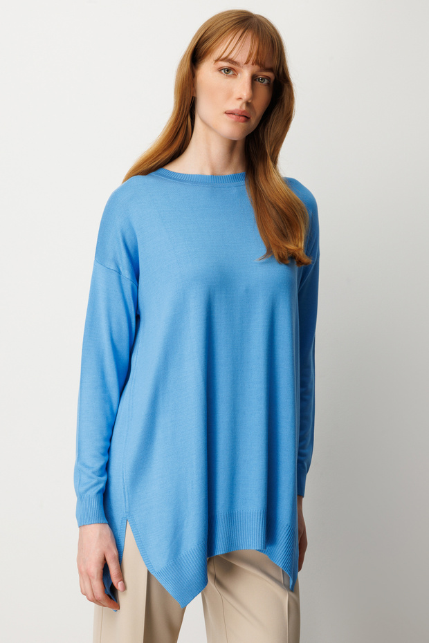 65316 Zero Collar Casual Tunic - 1