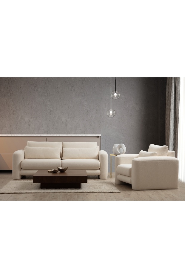 LİLLY BUKLET TEKLİ KOLTUK, KREM - 4