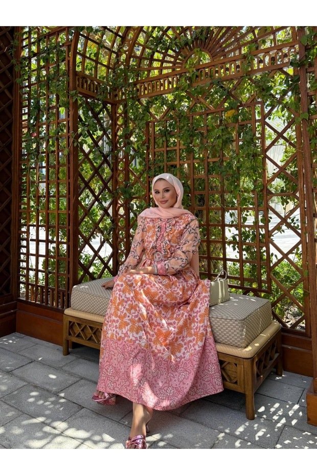 MAİSON ELBİSE PEMBE - 2