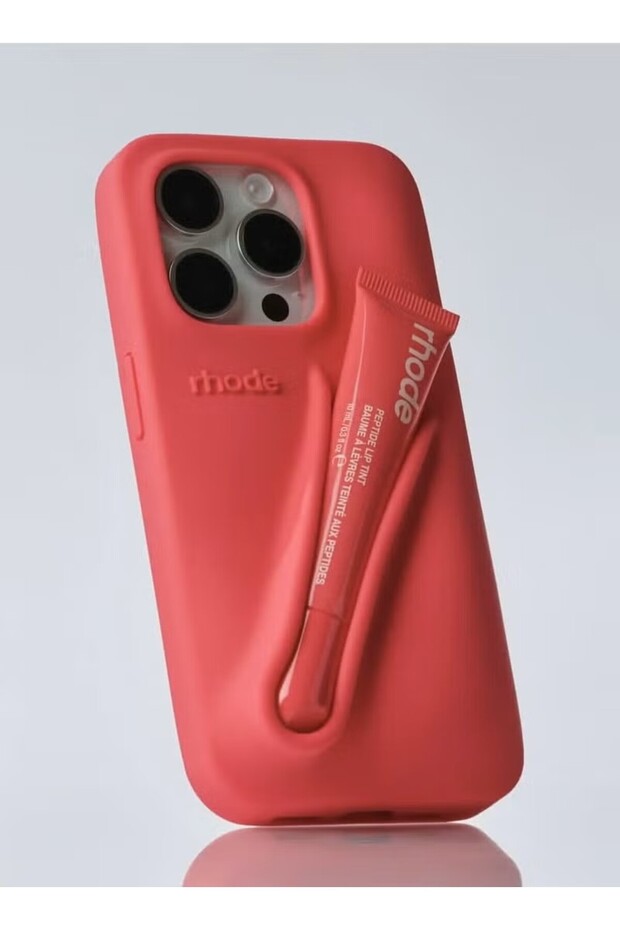 Cat-Cot iPhone 14 ProMax Compatible Rhode Summer Lip Case with Lipstick Compartment