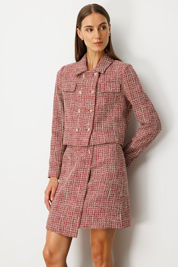 Düğmeli Tüvit Ceket - 3