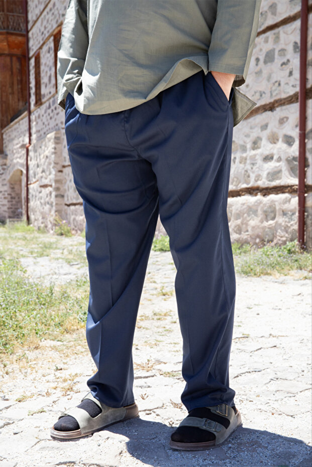Likralı Pamuk Soft Kumaş Şalvar Pantolon - 2