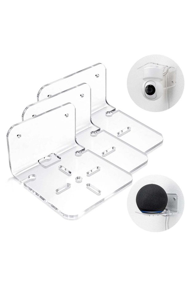 Acrylic Small Floating Shelf for Security Cameras, Baby Monitors, Speakers, Plants & More - 4'' Uni