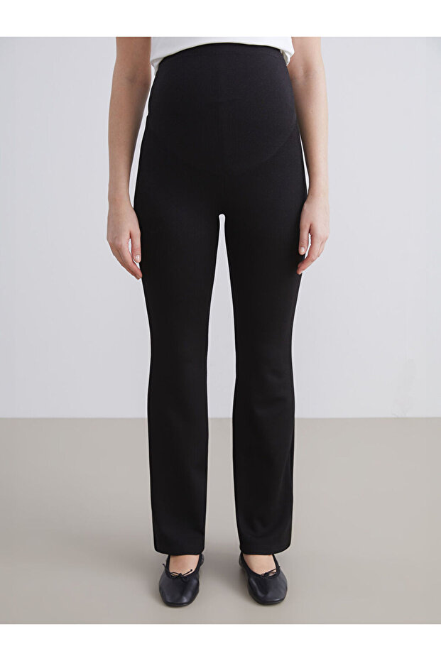 Shining Store'dan Işıltılı Seçimler | Beli Lastikli İspanyol Paça Kadın Tayt - 2