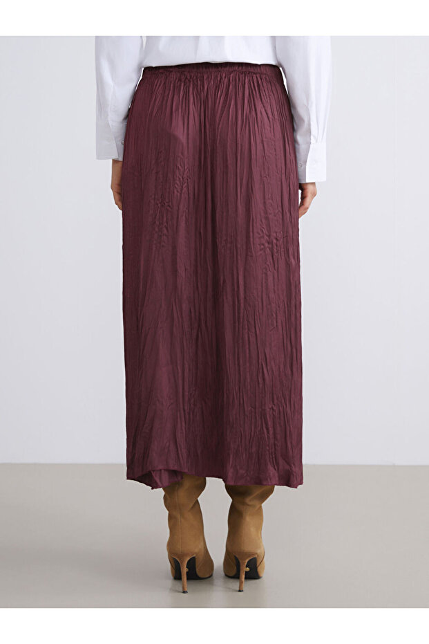 Create Your Style from Uzg Store |   Elastic Waist Satin Pleated Skirt - 4