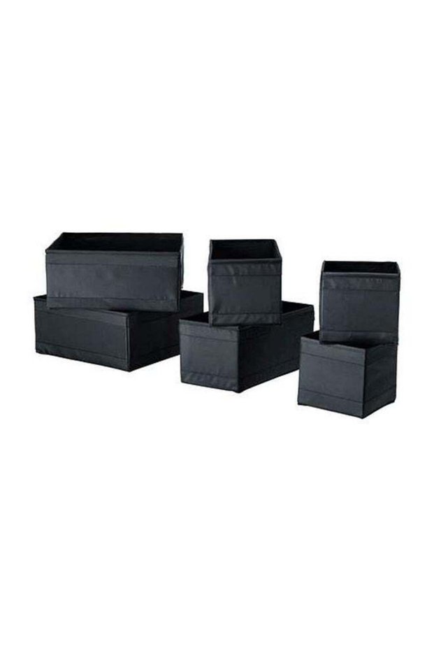 6-Piece Polyester Skubb Box Set Black