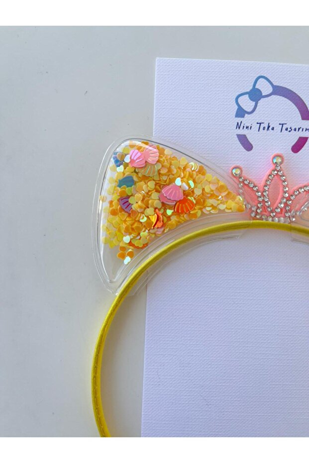 مشبك تاج مع أذن من الترتر - 2