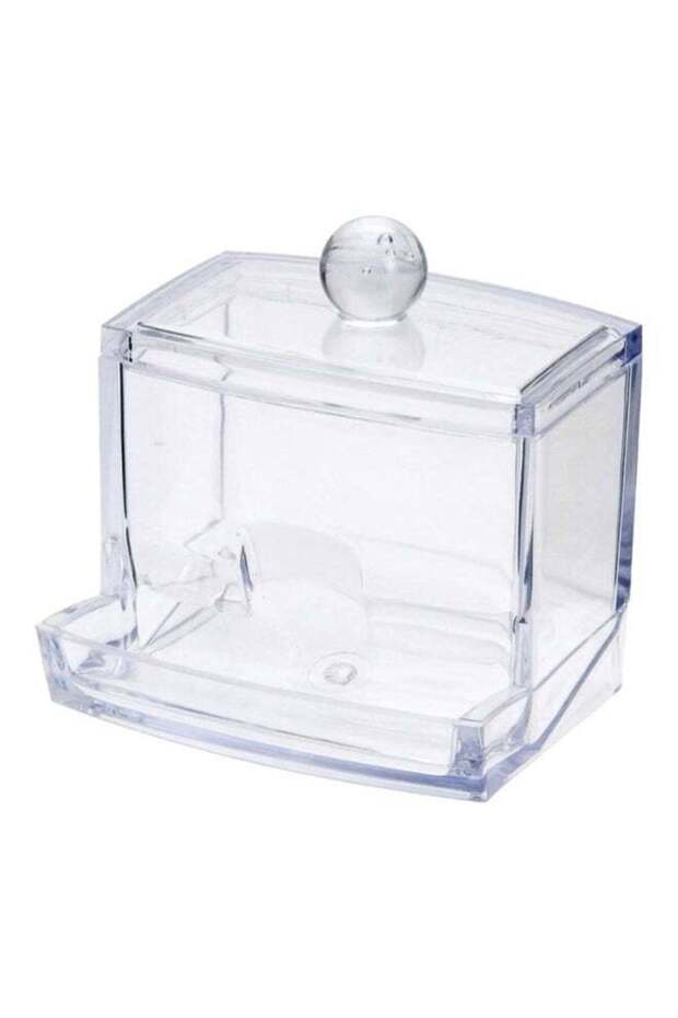 Cotton Buds Storage Box Clear 9*8.8*7.7cm