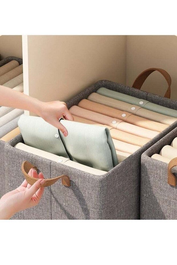 2PCS Large Foldable Closet Storage Organizer Clothes Storage and Organization Box Closet Storage Box with Carrying Handles Thickened Steel Frame Toy Organizer Box for Clothes Wardrobe Home Bedroom