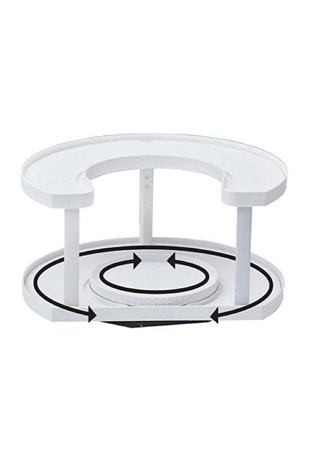 Spices Spinner, 2-Tier Spices Rack, D Shape Spices Organizer, a Seasoning Storage Space Saving, Clu