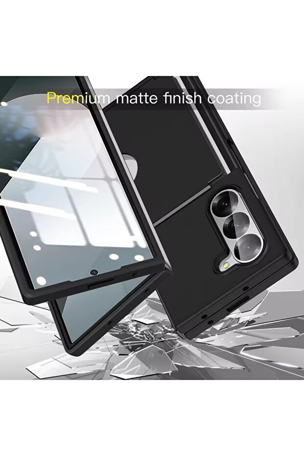 Husă premium cu slot pentru card, Samsung Galaxy Z Fold 6, protecție și funcționalitate discretă, mată - 5