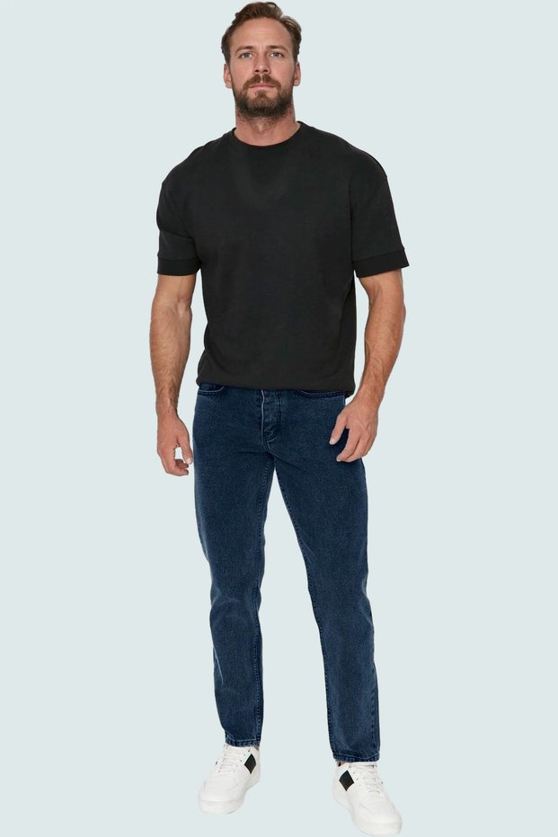 Men's Fashion Essential Fit Jeans Cotton Daily and Casual Combinations Seasonal Use