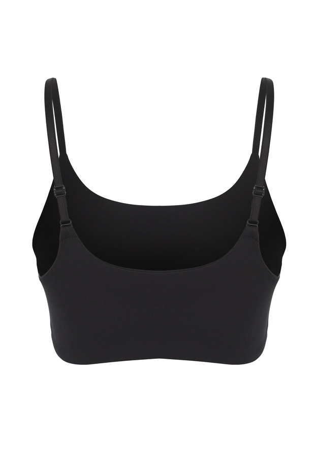 Teen Siyah Soft Kumaş Ayarlanabilir Askı Destekli/Şekillendirici Spor Sütyeni THMAW26SS00004 - 6