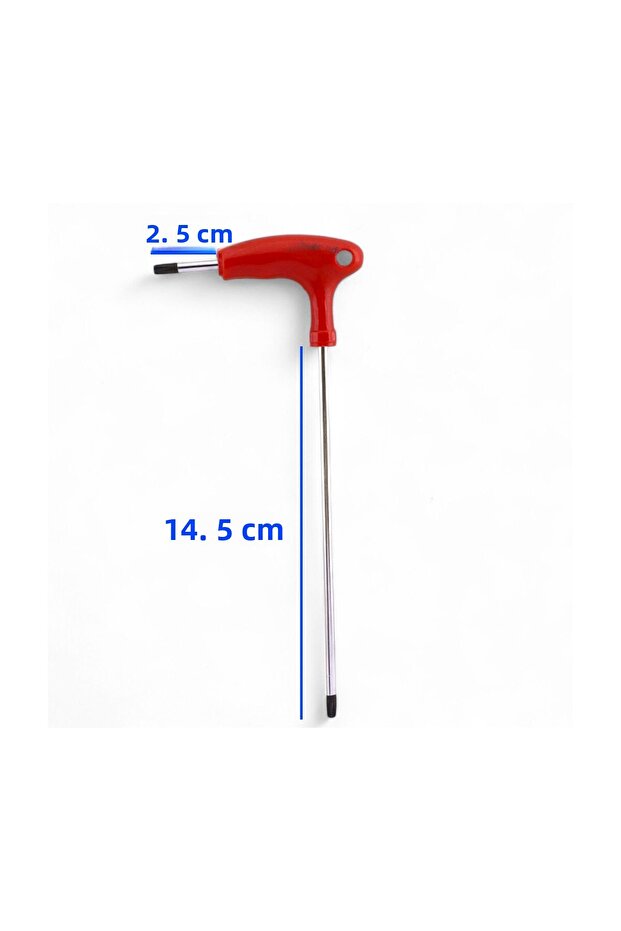 T20 Torx t Type Allen Key Tt020 – Long Handle Steel Screwdriver Star Socket Compatible - 3