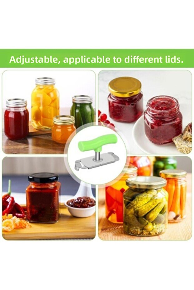Jar Lid Opener Adaptive Practical Can Bottle Lid Opener with Measurement - 5
