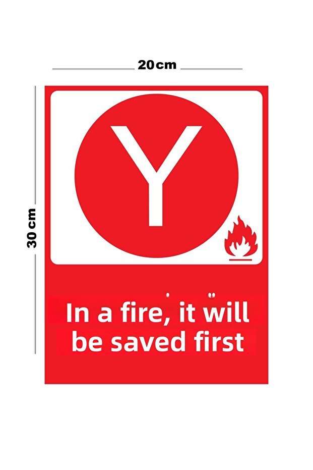 Metal Will Be Saved First in the Event of a Fire 20cm X 30cm A4 Size Warning Sign Directional Sign