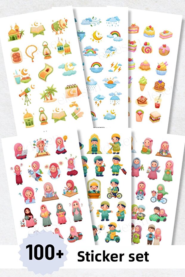 6-Piece Sticker Set / Bullet Journal / Scrapbook / Agenda Sticker Set / Sticker Book