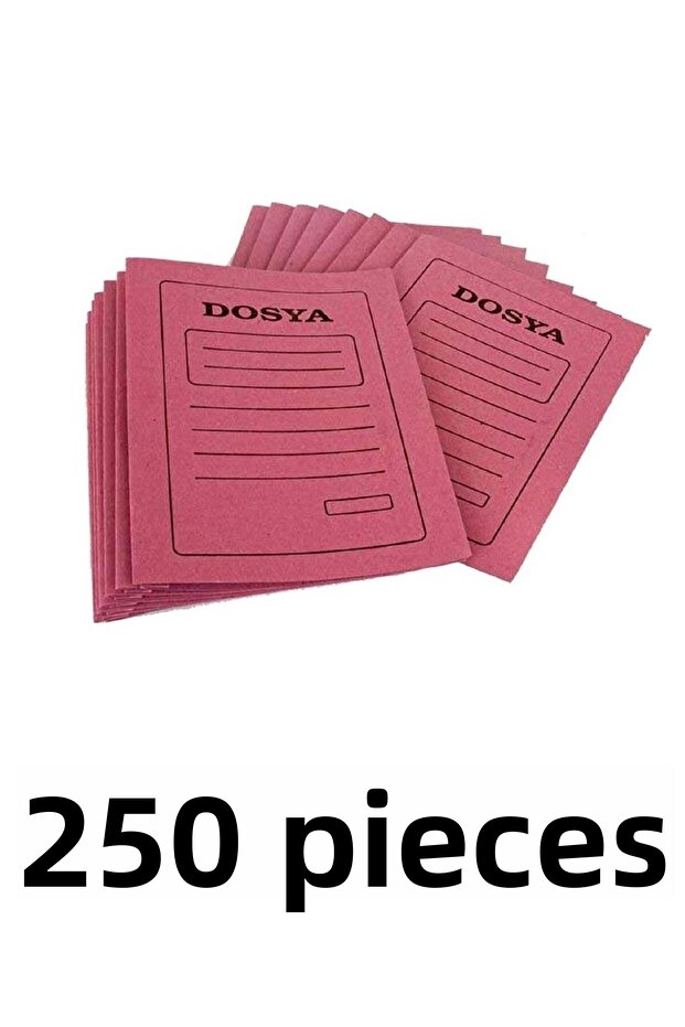 250 Pieces Pink File Full Cover Cardboard File Pink
