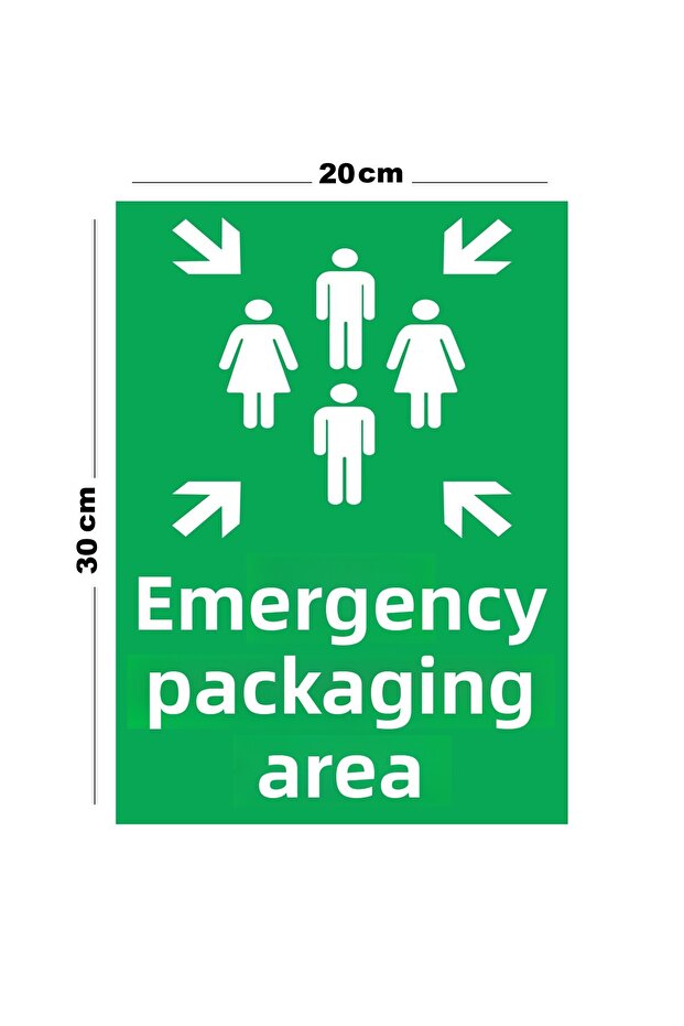 Metal Emergency Evacuation Area 20cm X 30cm A4 Size Warning Sign Directional Sign