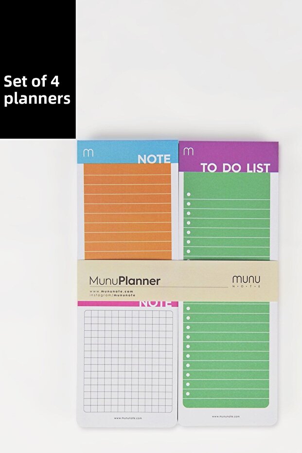 Munu Planner - 4 Planner Set - Colored (WEEKLY PLAN - TO DO LIST - NOTE) - 2