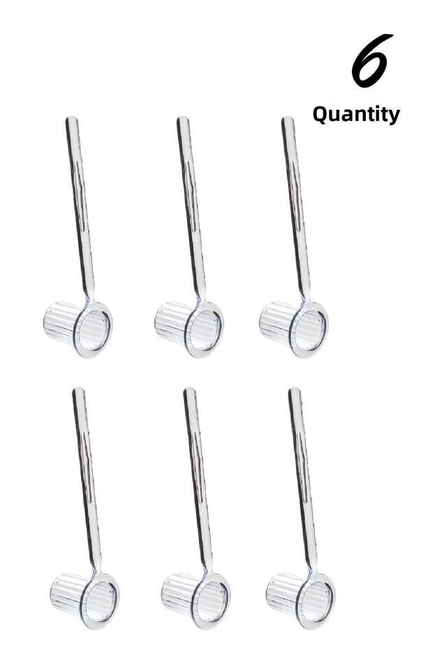 Cos-101 Set of 6 Mica Origami Shaped Crystal Coffee Sugar Spice Jam Sauce Spoons