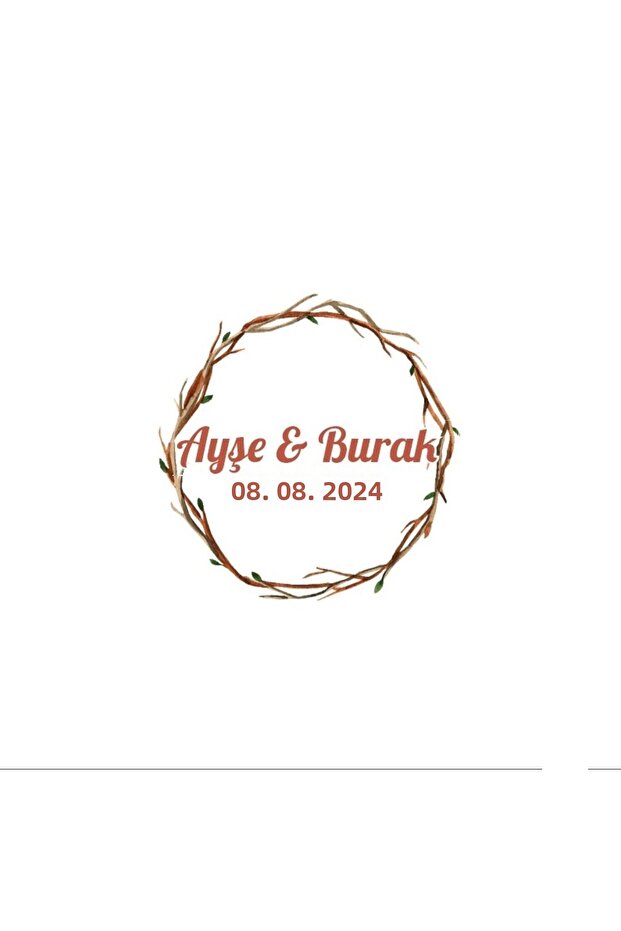 Red Fruity Oval Winter Sticker Henna Engagement Wedding 3X3Cm Custom Sticker / 50Pcs Sticker