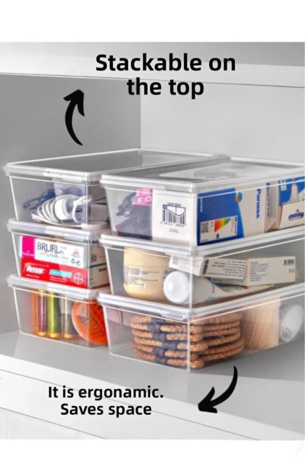 15 Pieces of Self-Covered Food Storage Container, 1 Lt, Suitable for Locking Freezer with Lid - 3