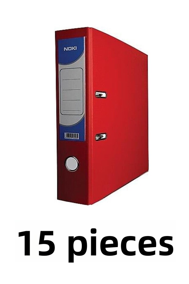 15 قطعة من المجلدات البلاستيكية العريضة باللون الأحمر - 1