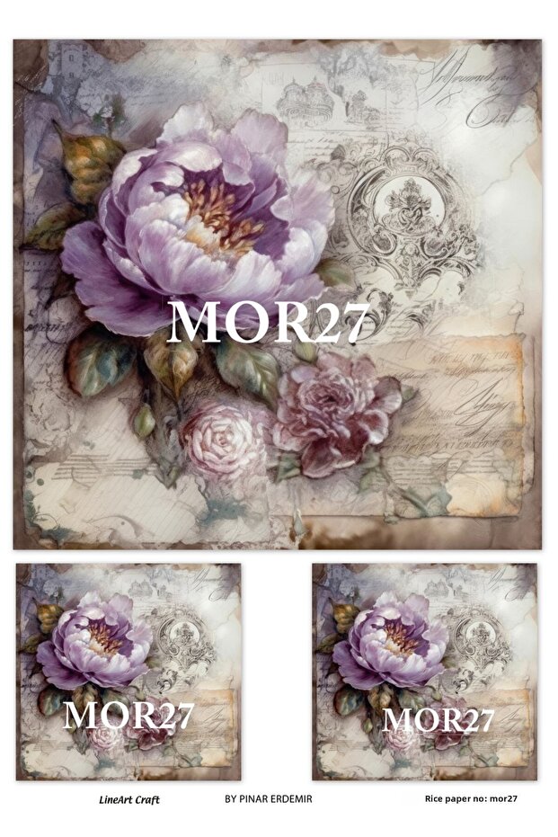 ورق ديكوباج نحاسي رقم: MOR27