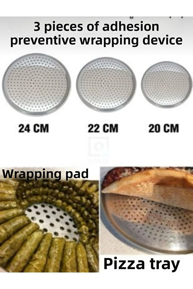 Set of 3 stainless steel dolma and wrap holders (so the rolls don't stick)