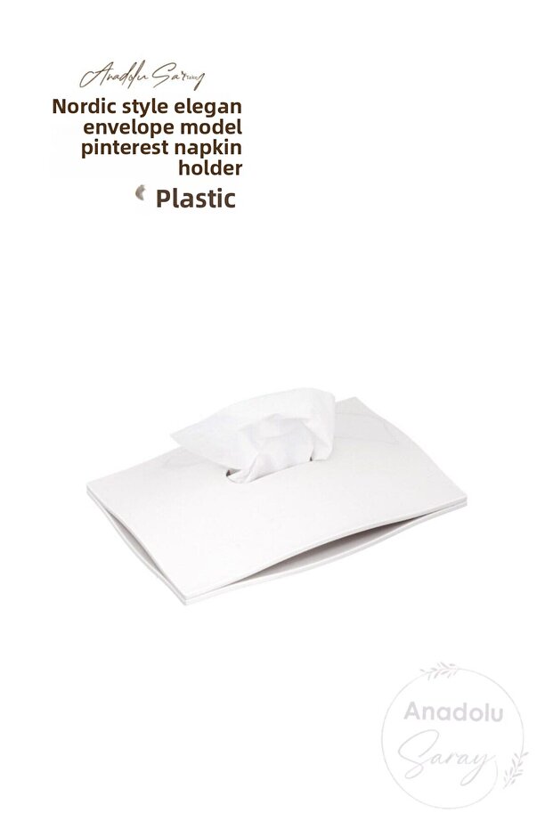 Nordic Style Envelope Model Mica Napkin Holder Decorative Desktop Elegan Napkin Box - 4