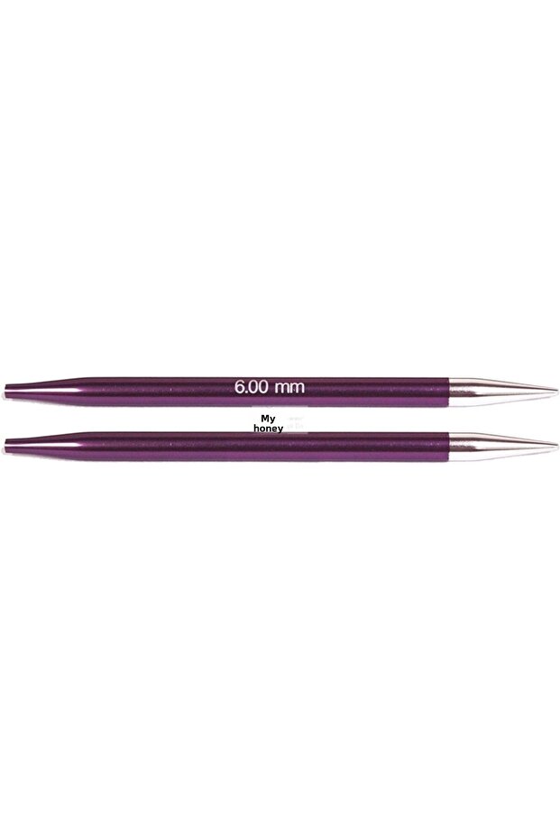 Knitpro Zing Short 6.00 mm Interchangeable Metal Threaded Skewer Tip 47527