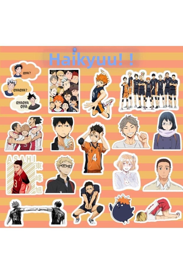 مجموعة ملصقات Haikyuu - للكمبيوتر المحمول والكمبيوتر المحمول والهاتف والمجلات