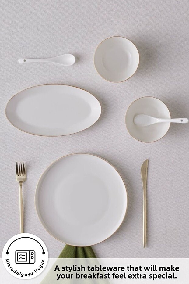 Gold Forever Bone Fika 22dílná snídaňová sada pro 6 osob - 5