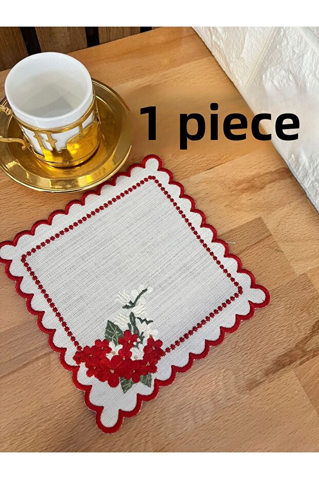 Spring Branch Pattern Embroidered 1 PCS Cocktail Napkin