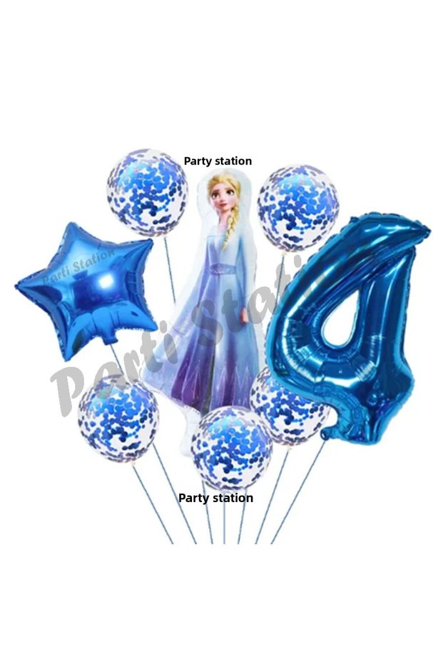 Frozen Frozen Elsa Concept Birthday Balloon Set 4 Years Old Elsa Frozen Balloon Set