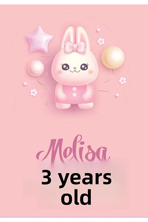 لافتة عيد ميلاد على شكل أرنب مقاس 100×150 سم