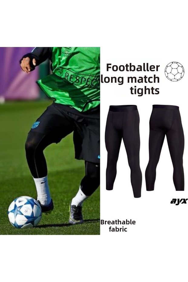 Unisex Football Long Tights Sports Underwear Match Tights