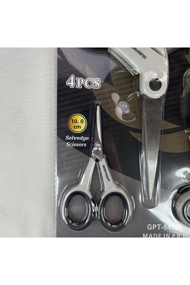 Tailor Scissors - Cleaning Scissors - Embroidery Scissors - Flat Scissors Set of 4 - 4