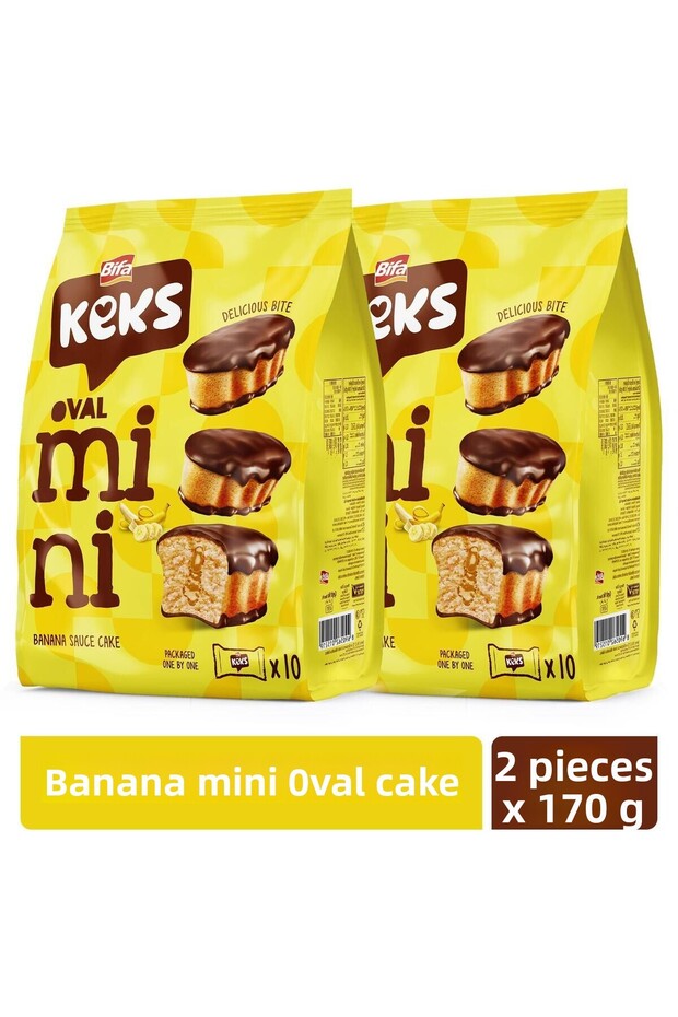 Mini Oval Cake Banana 170 Gr X 2 Pieces