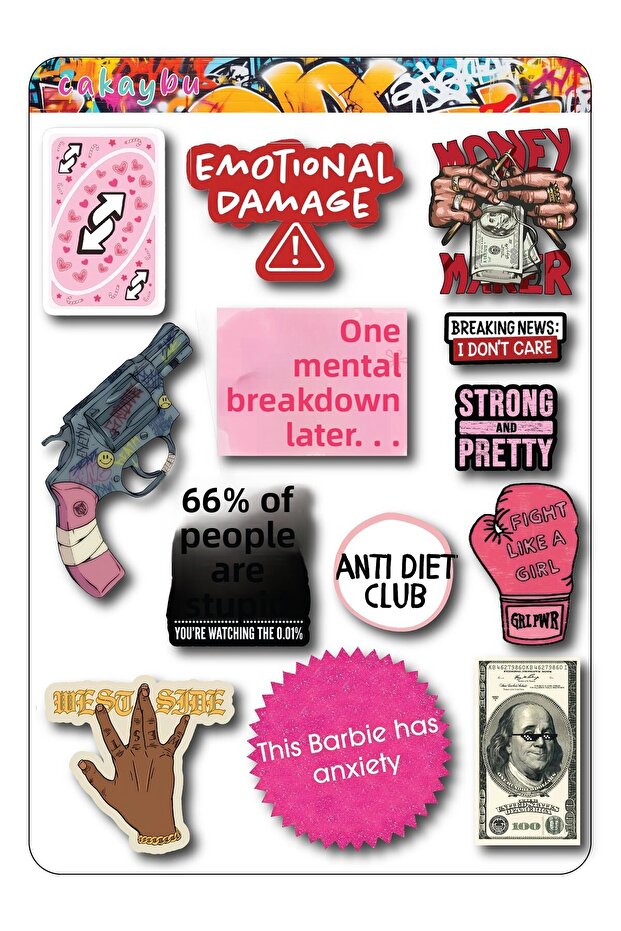 Pink Brb (Duck) Laptop Sticker (Sticker) Notebook, Helmet, Wall, Bicycle, Motorcycle, Cabinet, Door