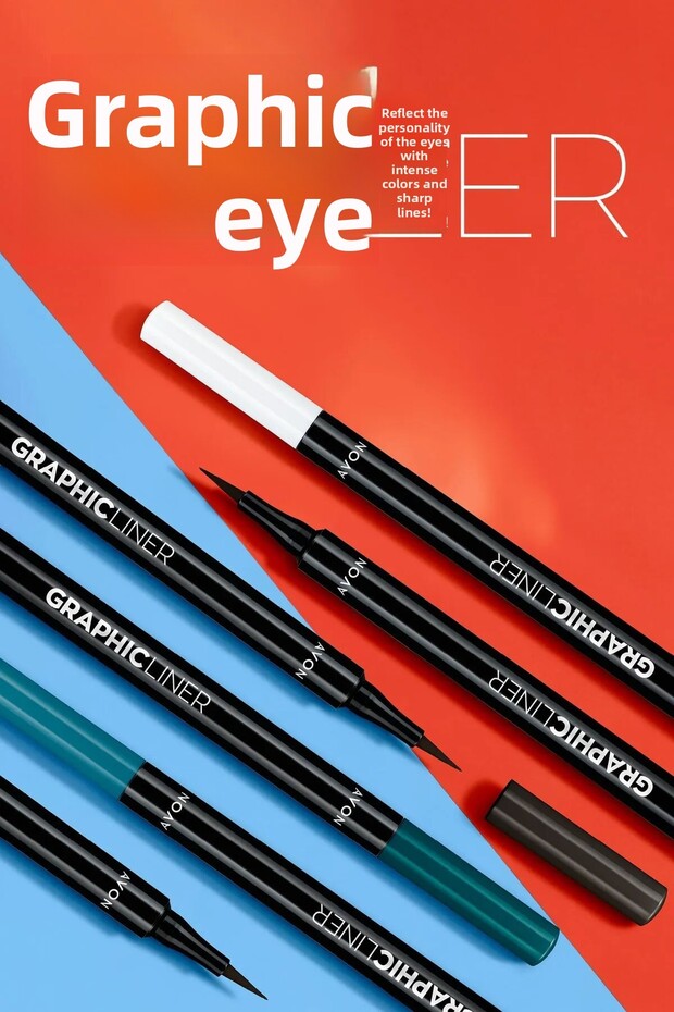 Graphic Pattern Liquid Eyeliner - Sharp Tip, Sea Emerald - 3