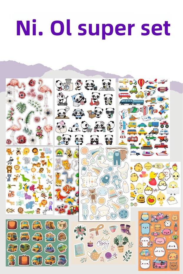 10 Sheets Cute Animal Sticker Set -Planner Suitable Set For Agenda Bullet Journal
