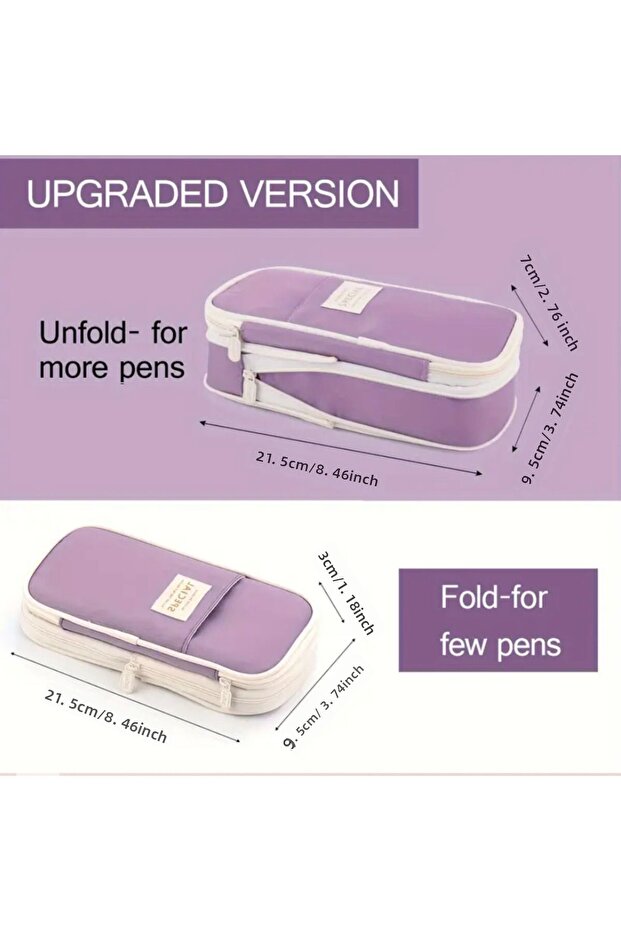 حامل قلم ذو سعة كبيرة ومتعدد الأقسام - صندوق حقيبة مكياج - 2