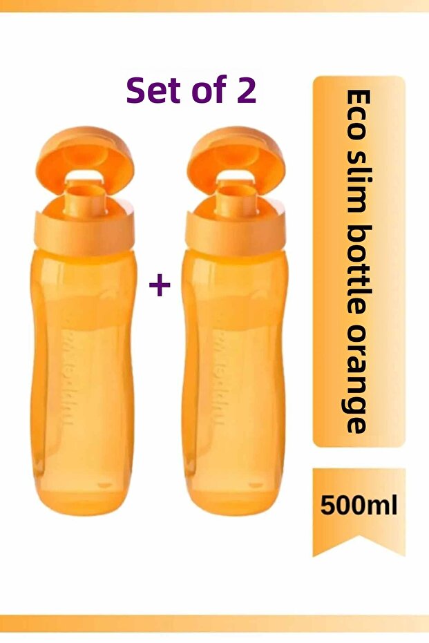 Orange Thin Bottle 500ml - 2 Pieces - 1