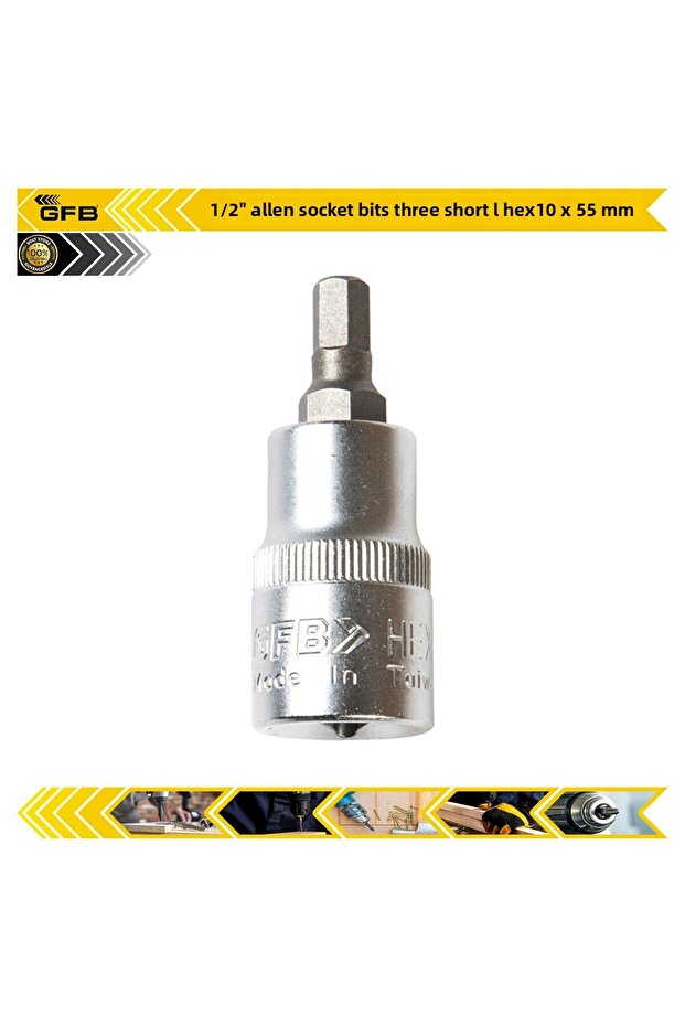 1/2" Allen Socket Bits Bit Short | Hex10 X 55 mm