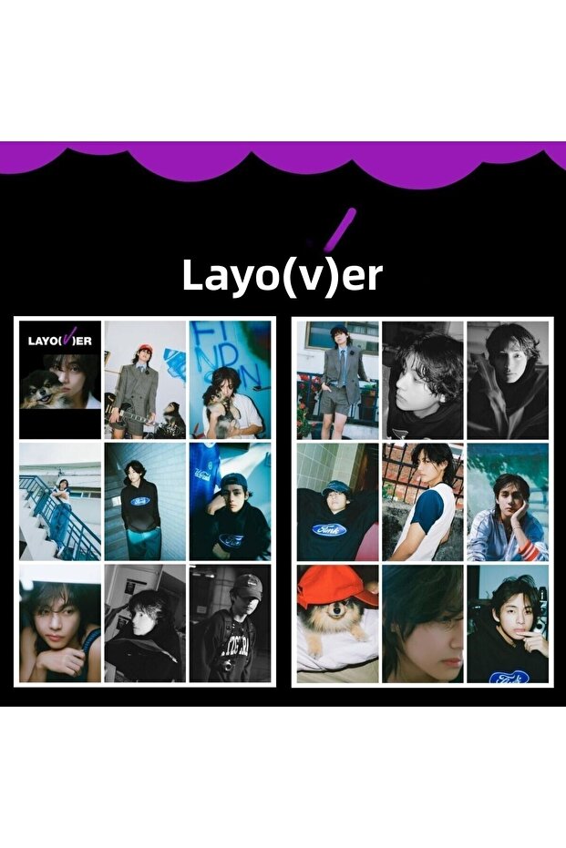 مجموعة بطاقات الصور الفوتوغرافية BTS V ''Layover''